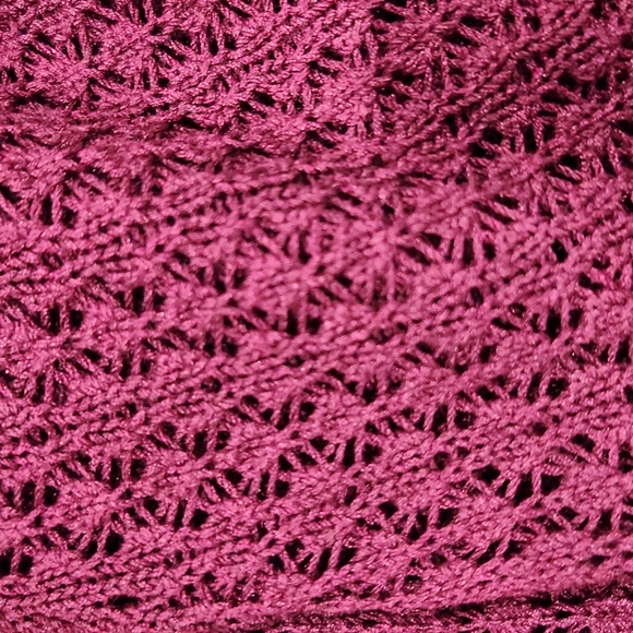 NWT Dana Buchman 100% Silk Burgundy/eggplant Women's Cardigan - Picture 8 of 8